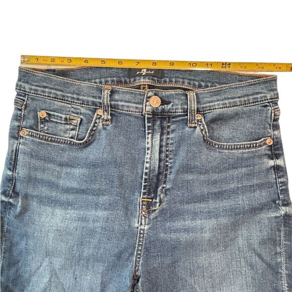 7 For All Mankind | Women’s The High Rise Ankle Skinny Denim Blue Jeans - Picture 5 of 16